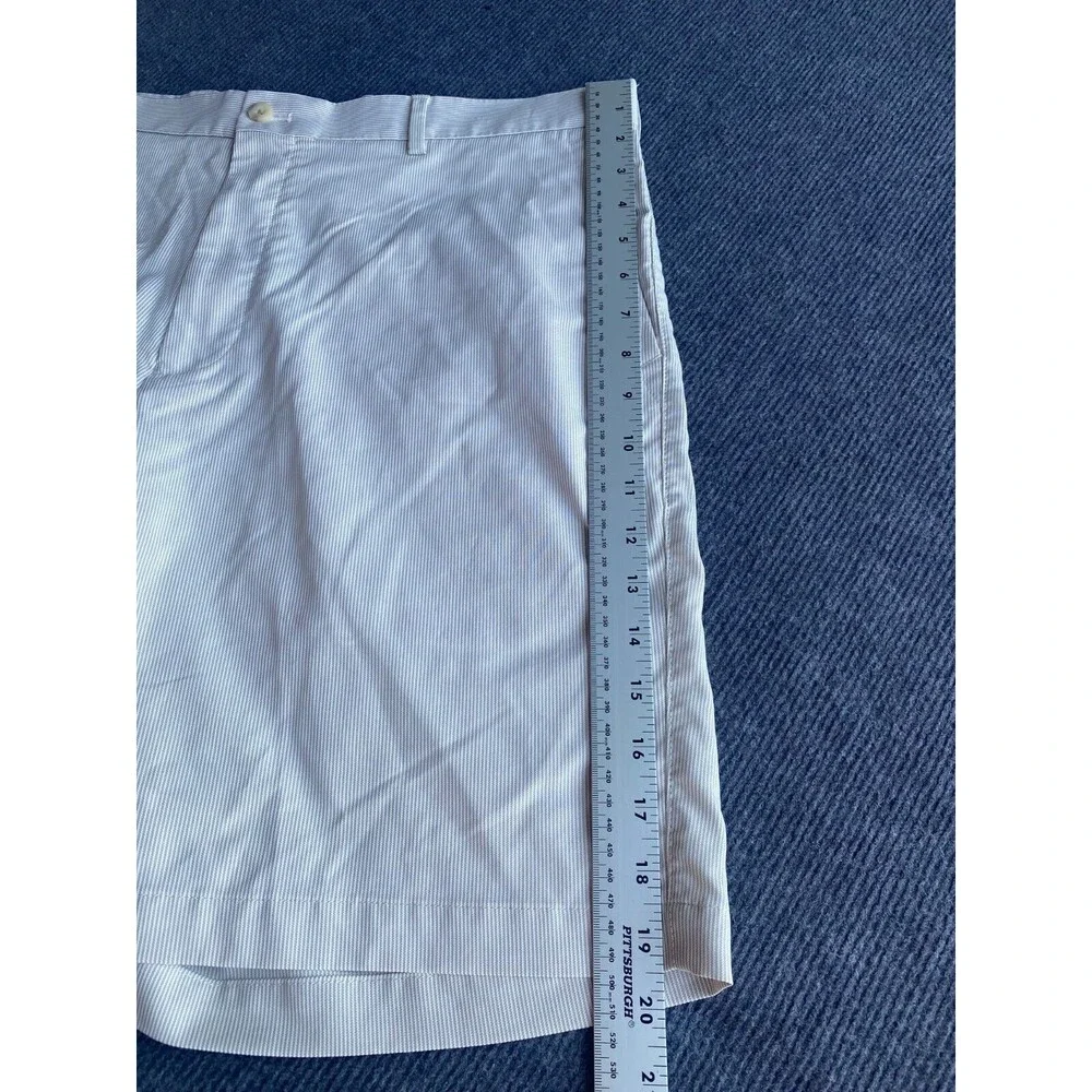 Peter Millar Wicking Shorts Mens 38 Beige Featherweight Golf Chino Lined